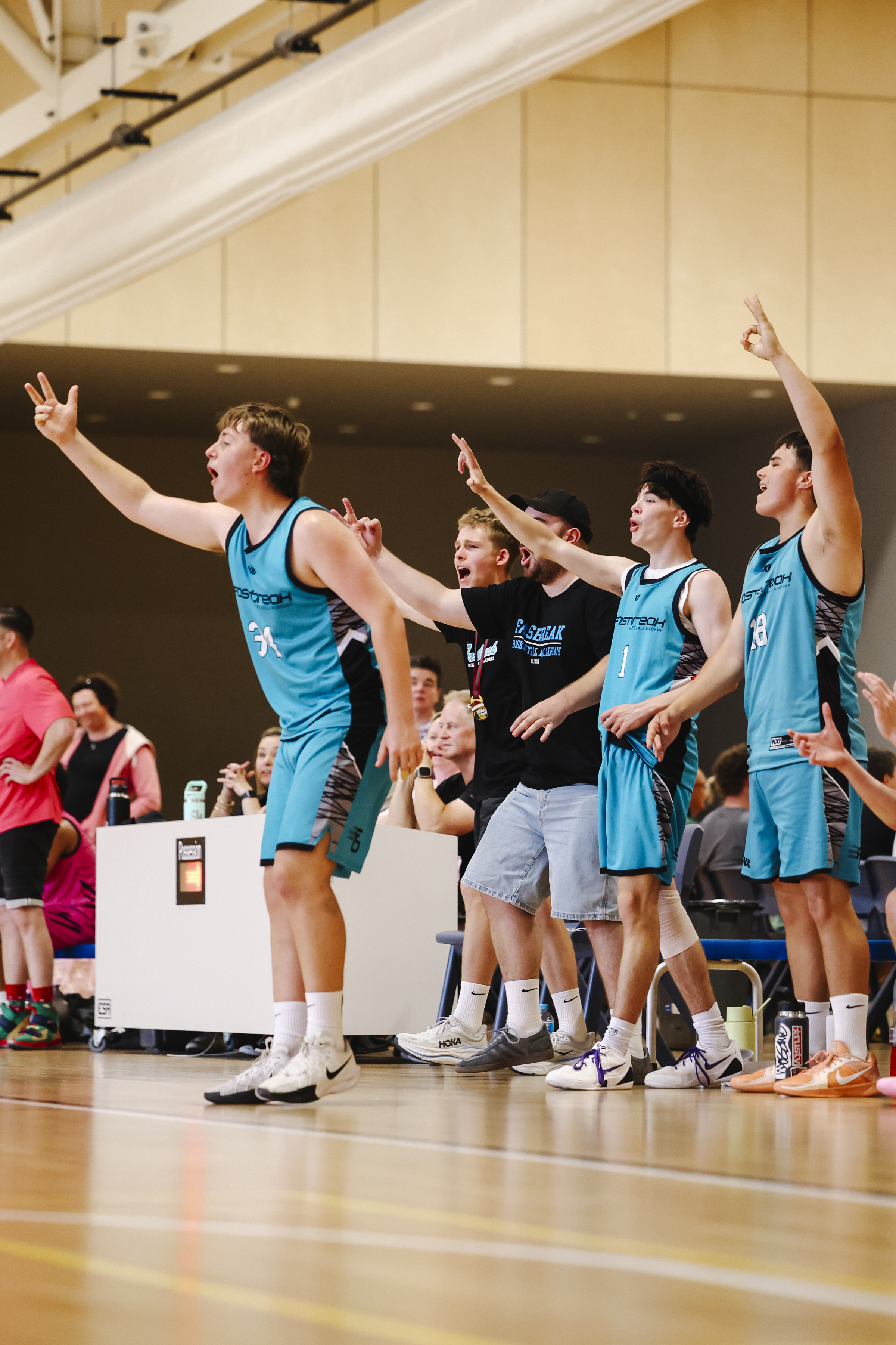 Team bench celebration